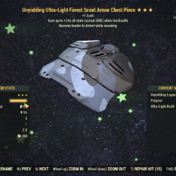[Armor set + mask] Unyielding Sneak Forest Scout (Luck) 0